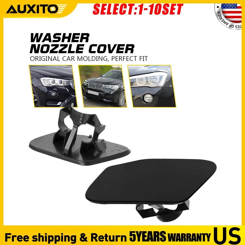 Set of 2 Headlight Washer Cover Caps for BMW X3 F25 (2010–2017) 51117338568