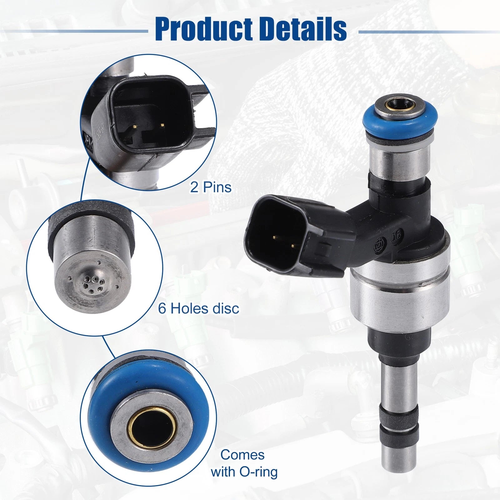 6X Fuel Injector Nozzle 12629927 for Chevrolet Equinox LT LTZ (2010–2011)