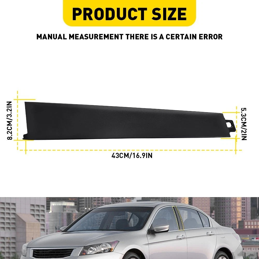 Front Left Door Pillar Molding for Honda Accord (2008–2013) - Black Garnish