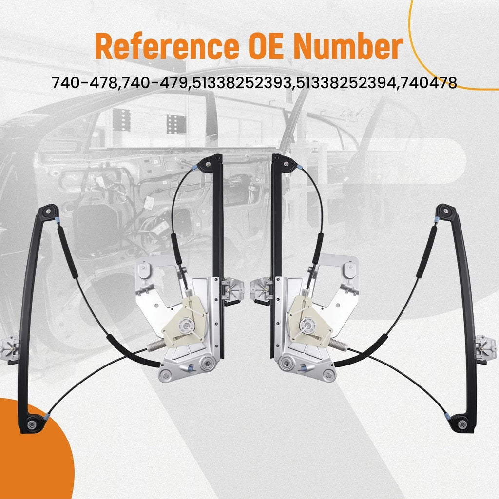 2X Power Window Regulators for BMW E39 525i 528i 530i 540i M5 (1996-2003)