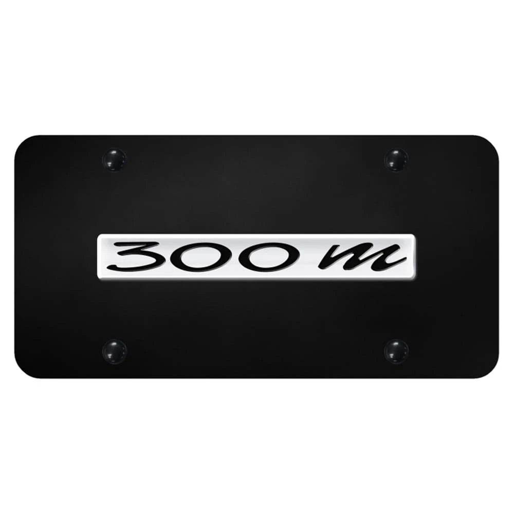 Chrome Name on Black License Plate - Officially Licensed for Chrysler 300M