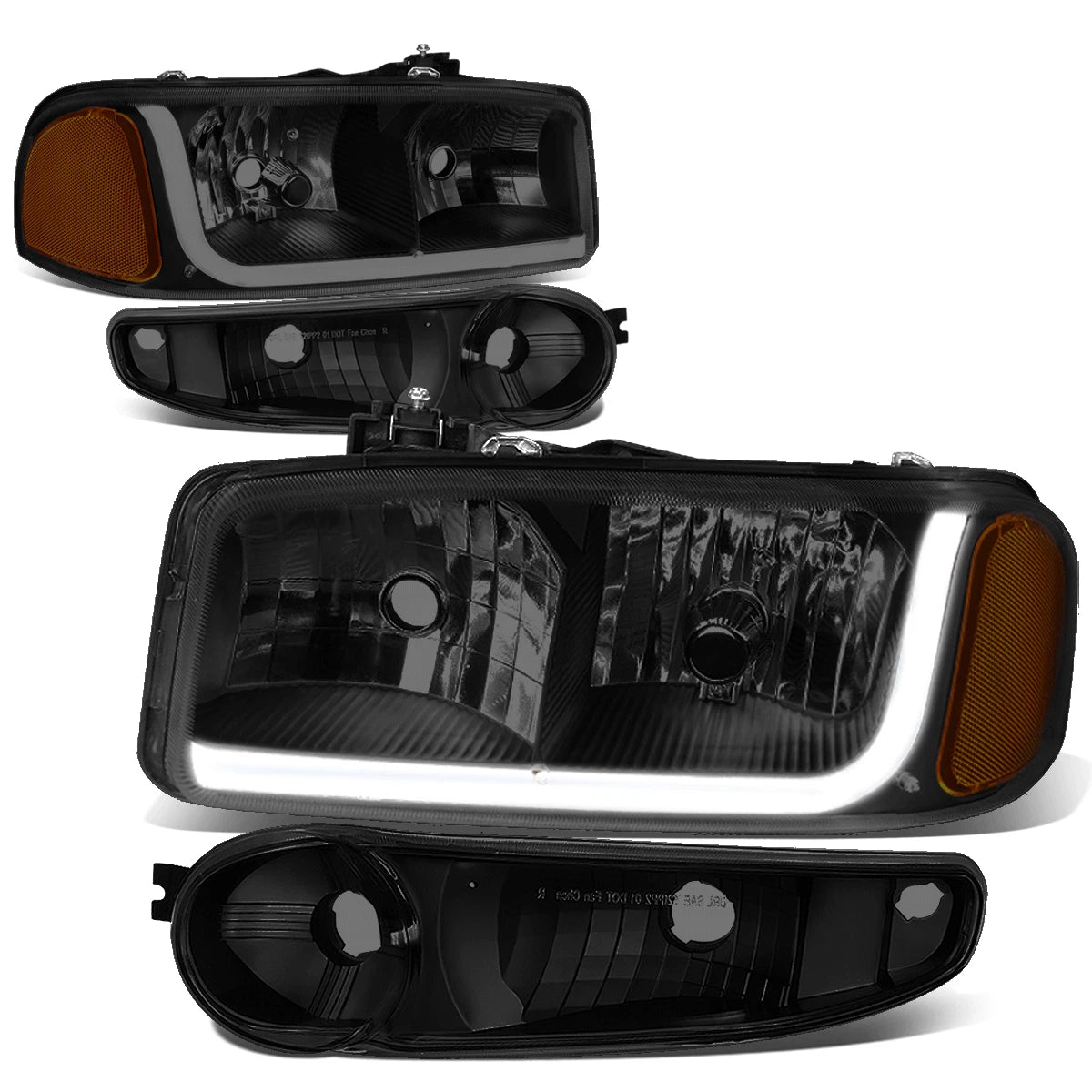 LED DRL Headlight Bumper Lamps for GMC Sierra 1500 Denali (2002–2007)