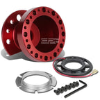 Red Aluminum Steering Wheel Hub Adaptor for Honda Civic/Integra (1988–1993)