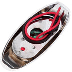 Set of 6 Red Surface Mount LED Marker Running Lights with Chrome Base for Make Model