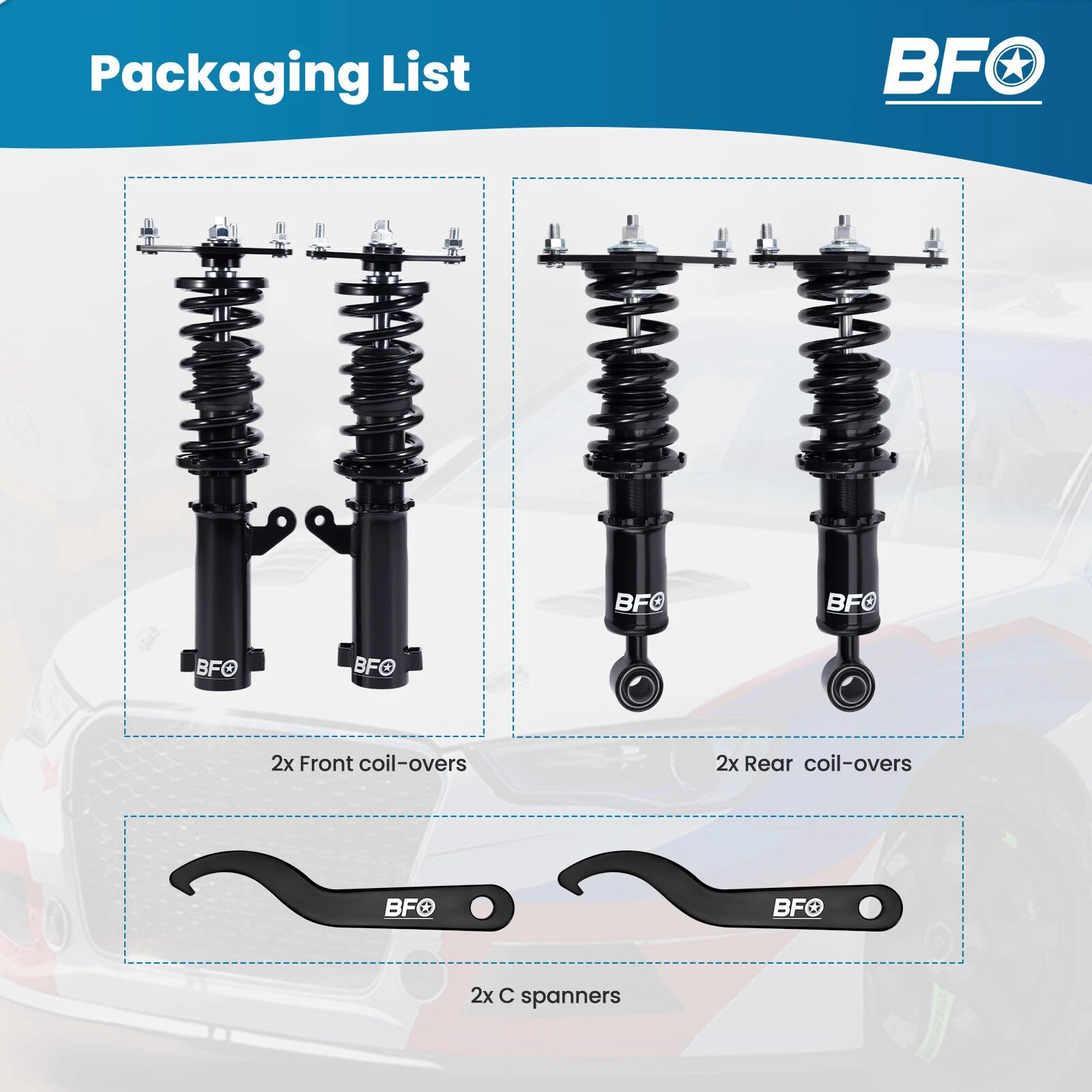 Coilovers Shocks Struts Kit for Mitsubishi Galant Eclipse (2004–2012)