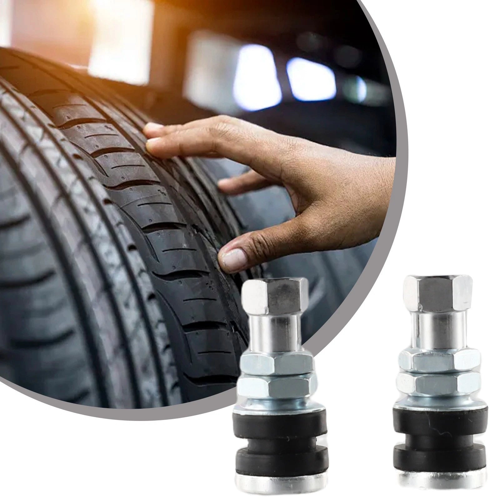 2X Tubeless Vacuum Tire Valve Stems for Universal Vehicles