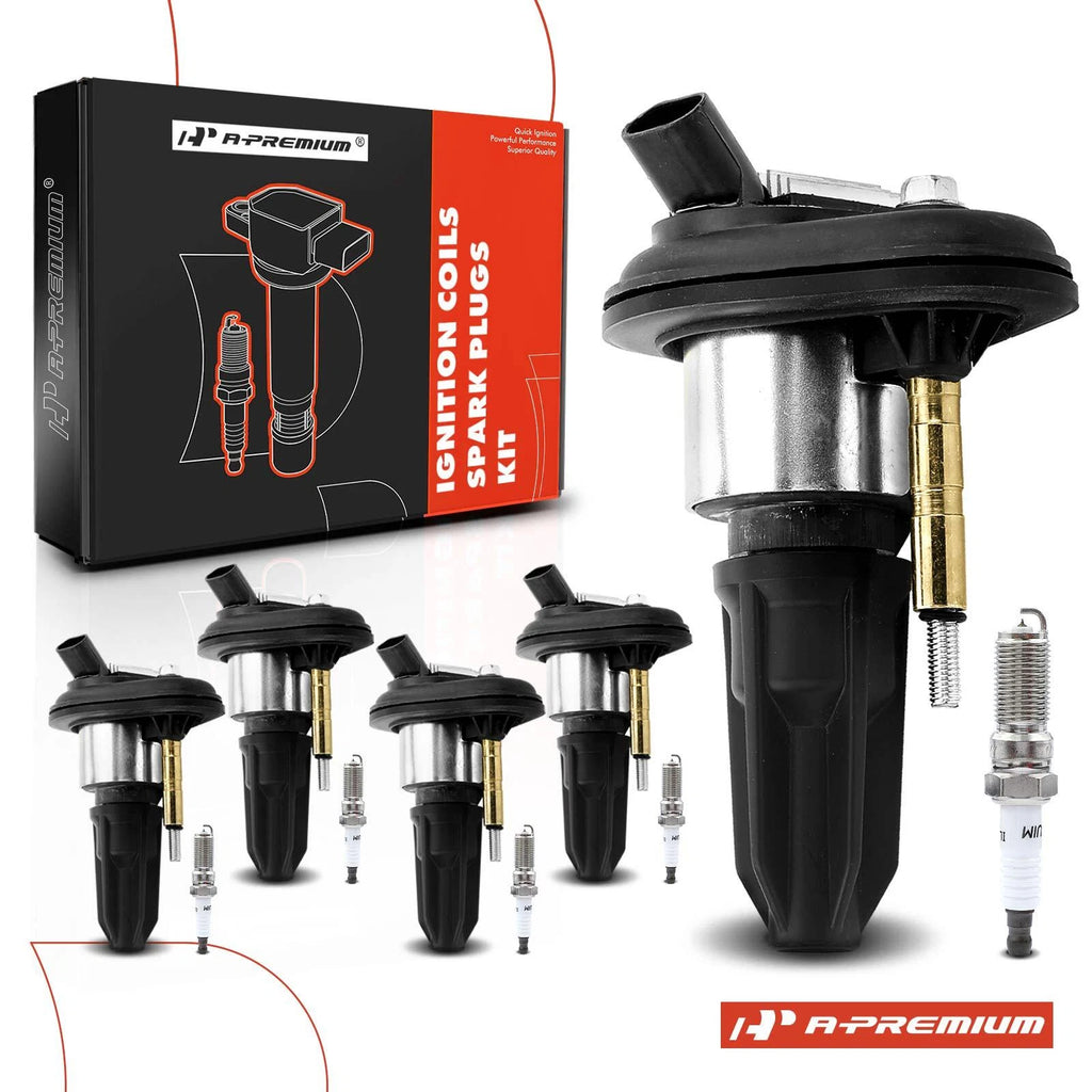 Set of 5 Ignition Coils & 5 Iridium Spark Plugs for Chevy Colorado (2004–2006)