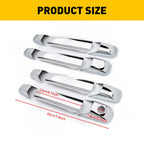 Set of 4 Chrome Door Handle Covers for Chevy Silverado GMC Sierra 1500 2500 3500 (2007–2013)