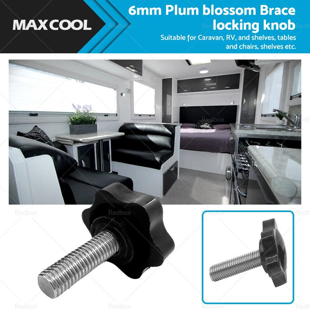 Stainless Steel Hex Plum Knob M6x25 for Caravan RV Awning (200-34120)