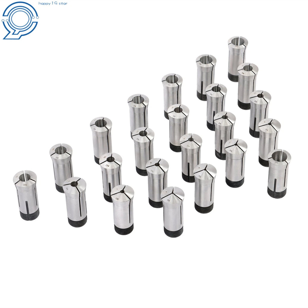 Set of 23 Metric 5C Collets 3mm-25mm for Precision Machining