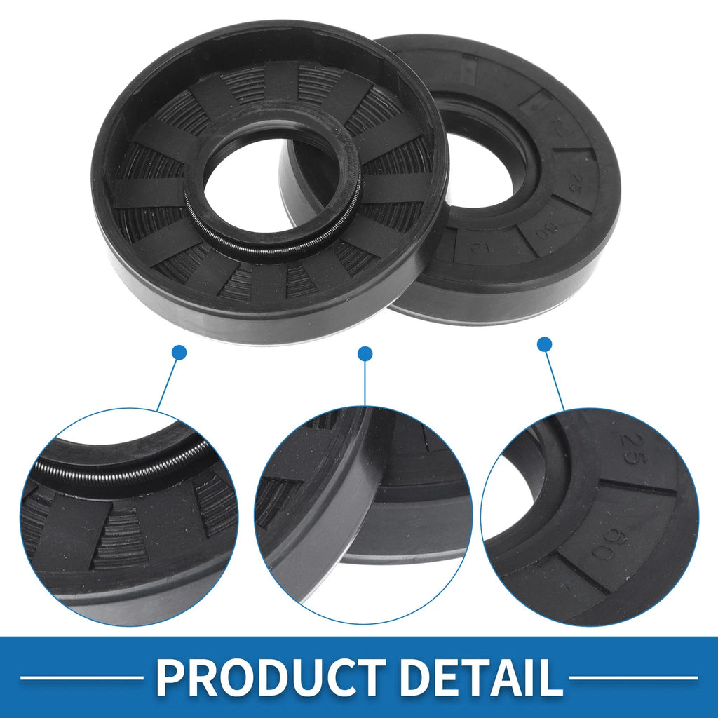 Set of 5 Oil Seal Rotary Shaft Seal for Various Models (25x60x12mm)