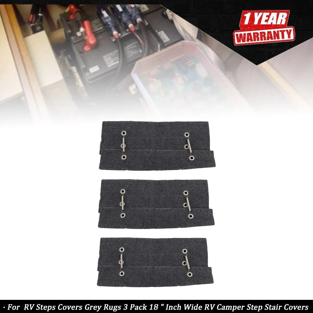 3X RV Step Covers for RV Camper (18" Wide)