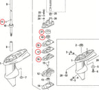 Water Pump Repair Service Kit for Mercury Mariner 2-3.5 HP (1990–2000) 16159A2 889246A16