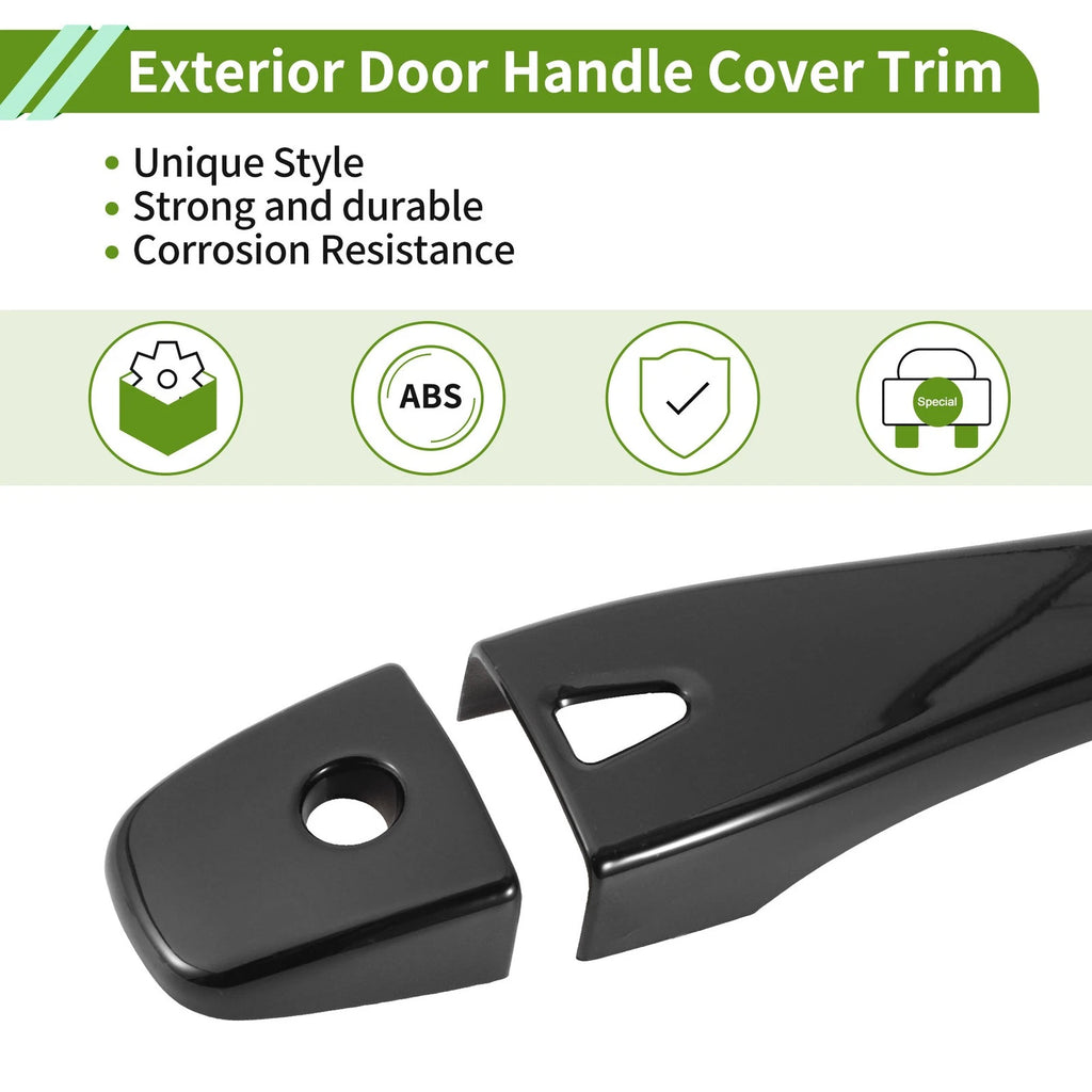 Exterior Door Handle Cover Trim for Nissan Altima (2013–2018) Gloss Black
