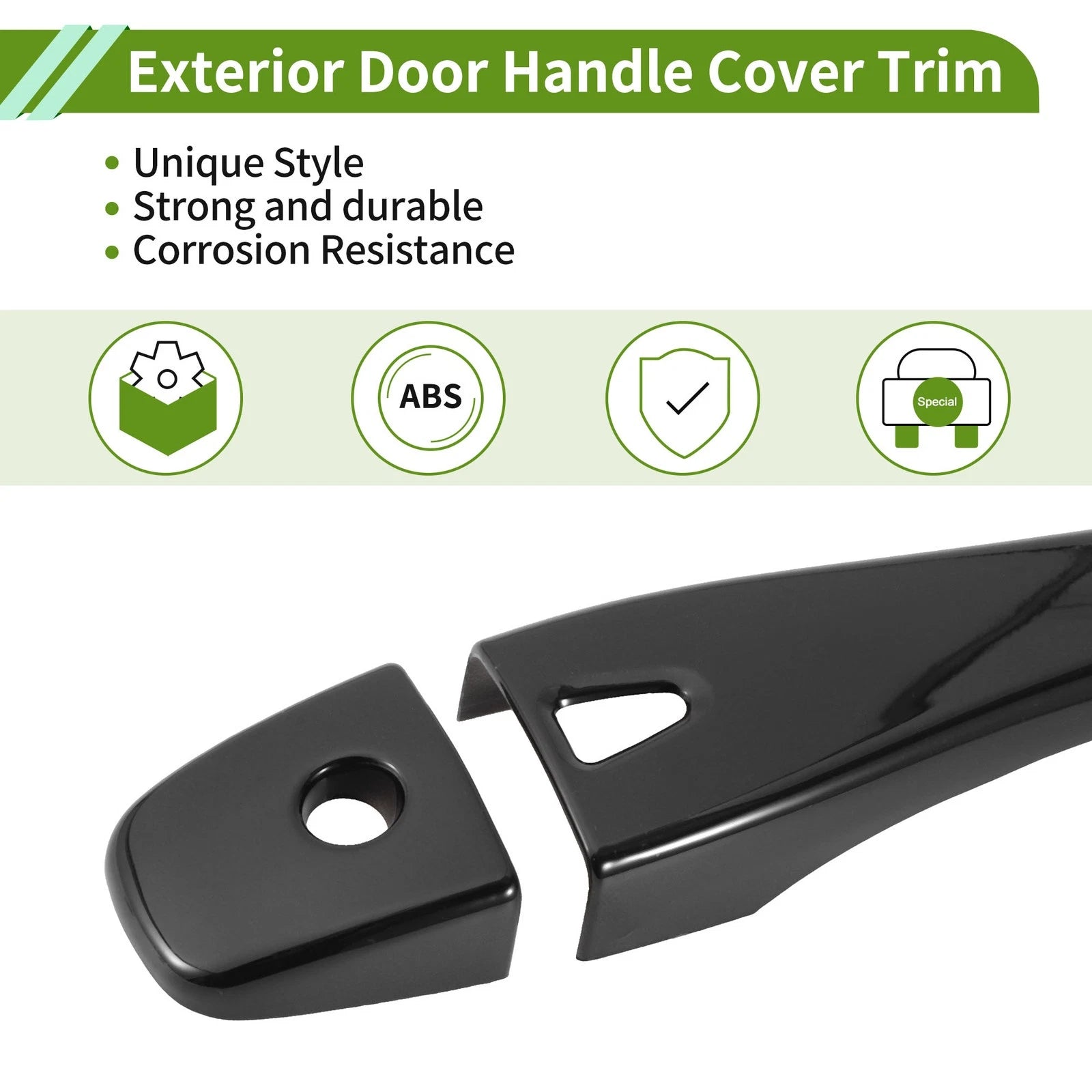 Exterior Door Handle Cover Trim for Nissan Altima (2013–2018) Gloss Black