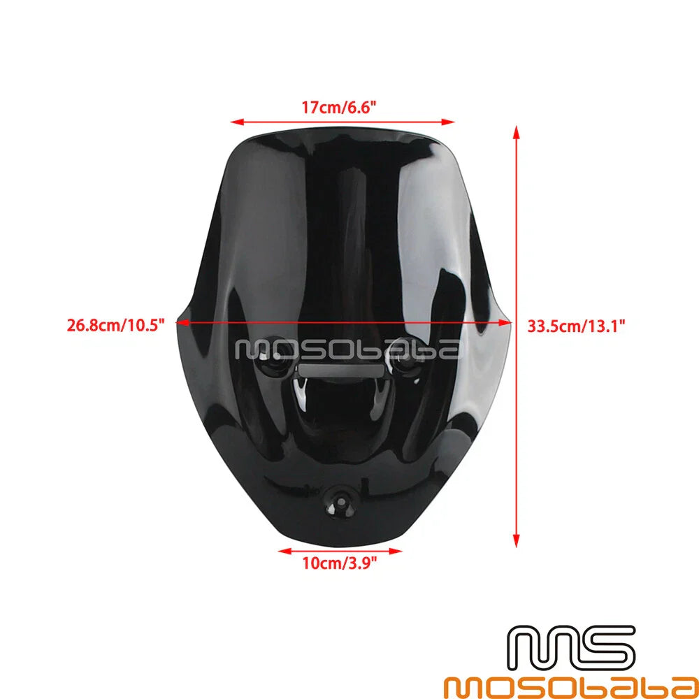 Black Headlight Fairing Windshield for Ducati Diavel V4 (2023-2025)