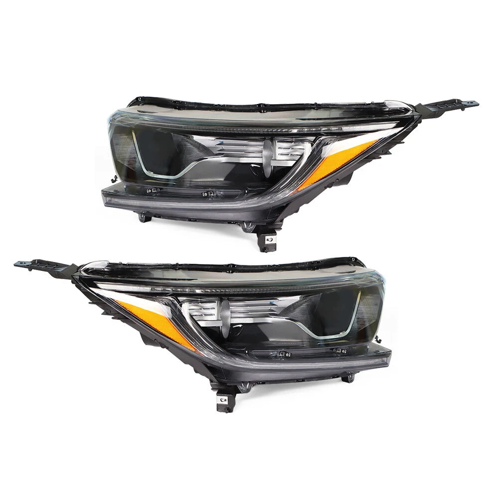Set of 2 Halogen Headlights for Honda CR-V (2017â2022) Black Left+Right