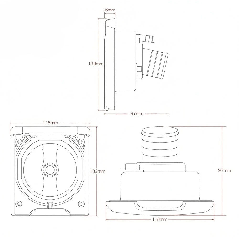 Lockable RV Water Fill Inlet Cover for Camper Trailer (Marine Applications)