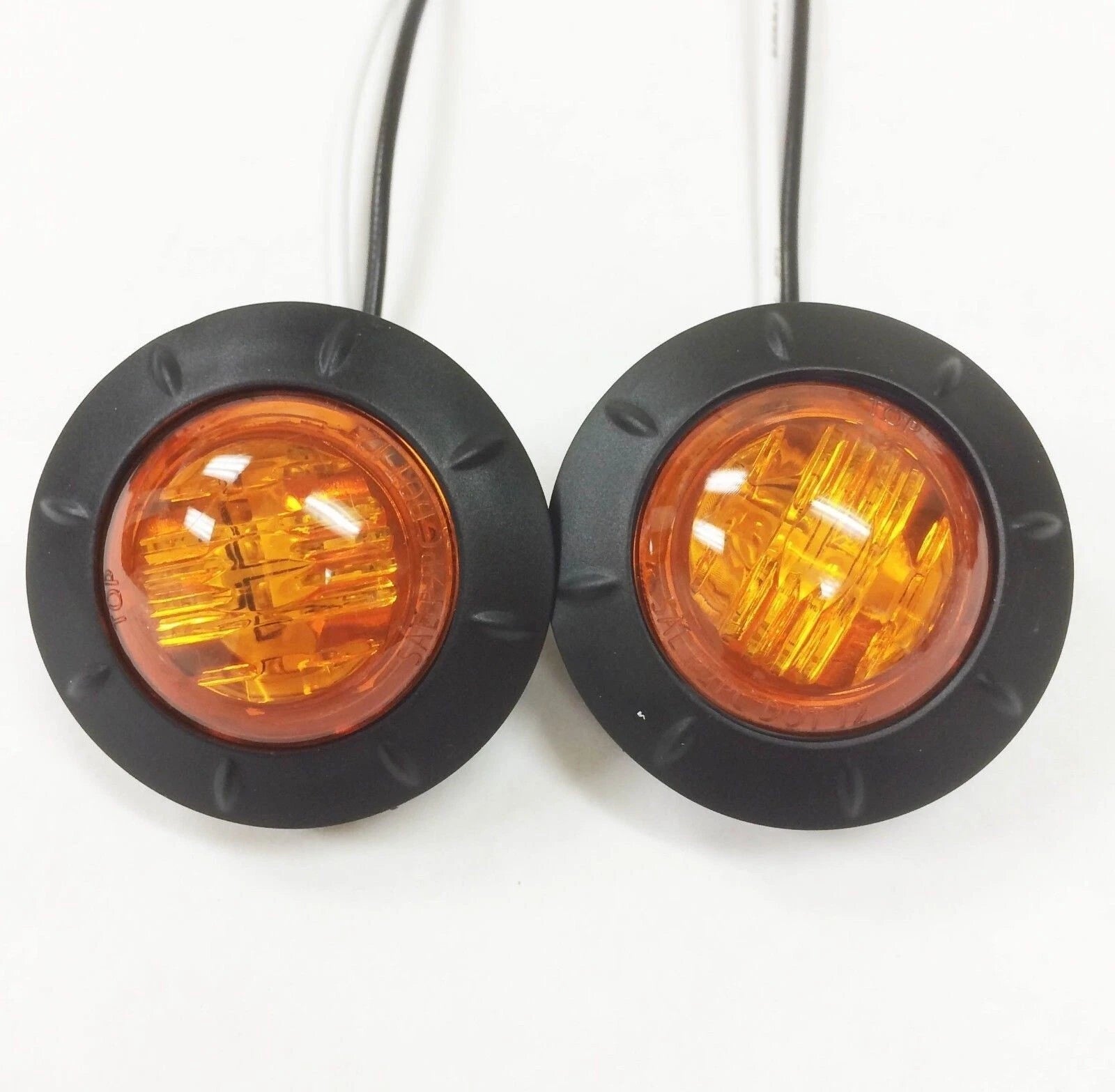 2X 1-1/4" Amber LED Marker Clearance Lights for Trailer/Truck/RV (24034)