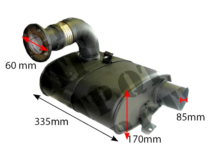 Underhood Silencer for Case IH MXM120 MXM130 MXM140 MXM155 (2001–2006)