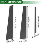 Set of 6 Door Pillar Window Trim for Lexus LS (2001–2006) Black Carbon Fiber