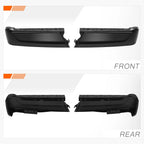Rear Bumper End Cap for Ford F-150 (2021–2024) Primed Black Steel w/o Sensor Holes