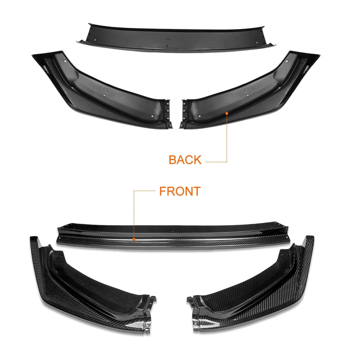 Carbon Fiber Front Bumper Lip for Honda Fit (2014–2017)