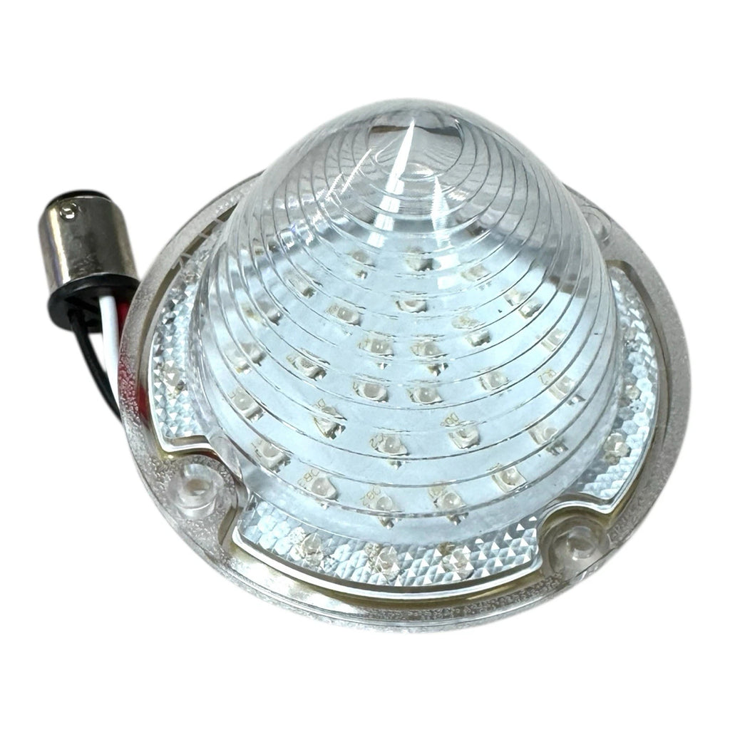 Set 4 LED Front Parking Lights Clear Amber Lens for Chevy Impala (1958)