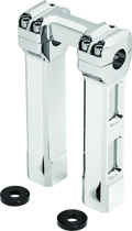 Kuryakyn 8 Inch Billet Handlebar Risers for Harley (Chrome, Black)
