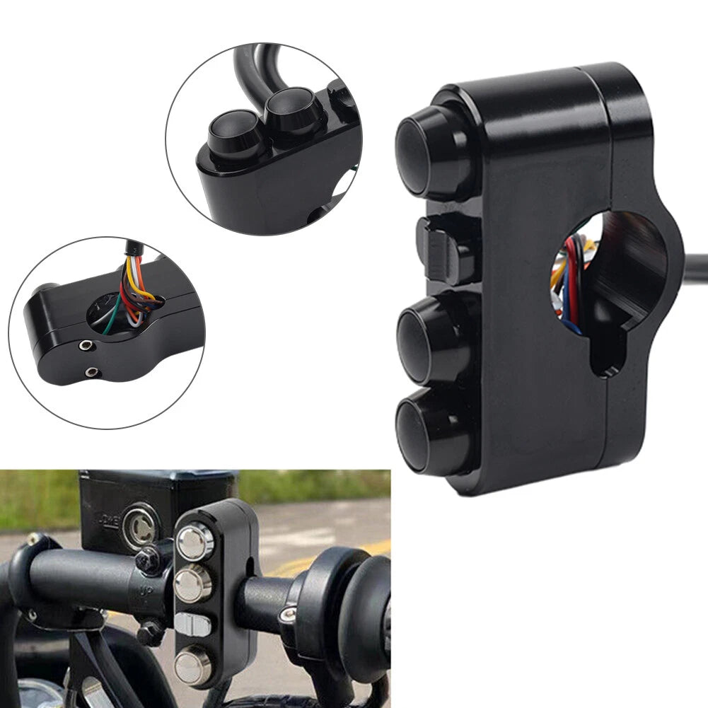 1" Handlebar Control Switches with Wiring Harness for Harley Dyna Sportster
