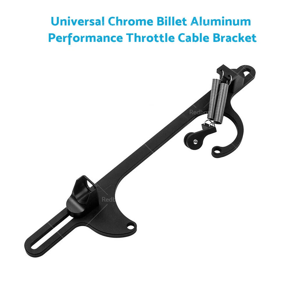 Throttle Cable Bracket for 4150 4160 Carburetor (Billet Aluminum, Black)