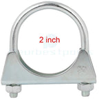 2" U-Bolt Uclamp Muffler Saddle Exhaust Pipe Clamp for Universal Fit