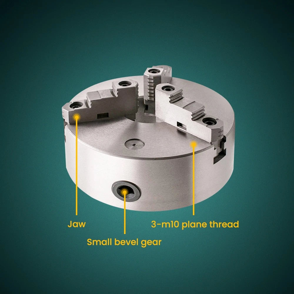 3 Jaw Self Centering Lathe Chuck for CNC Lathes (8 Inch)