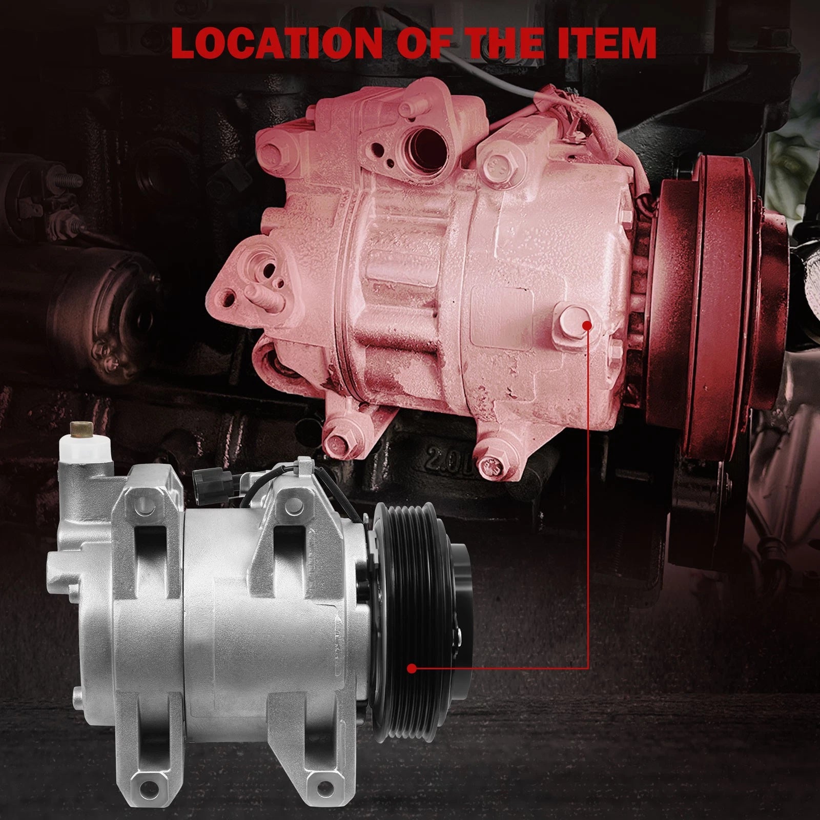 Air Conditioner Compressor & Clutch for Nissan Altima (2002-2006)