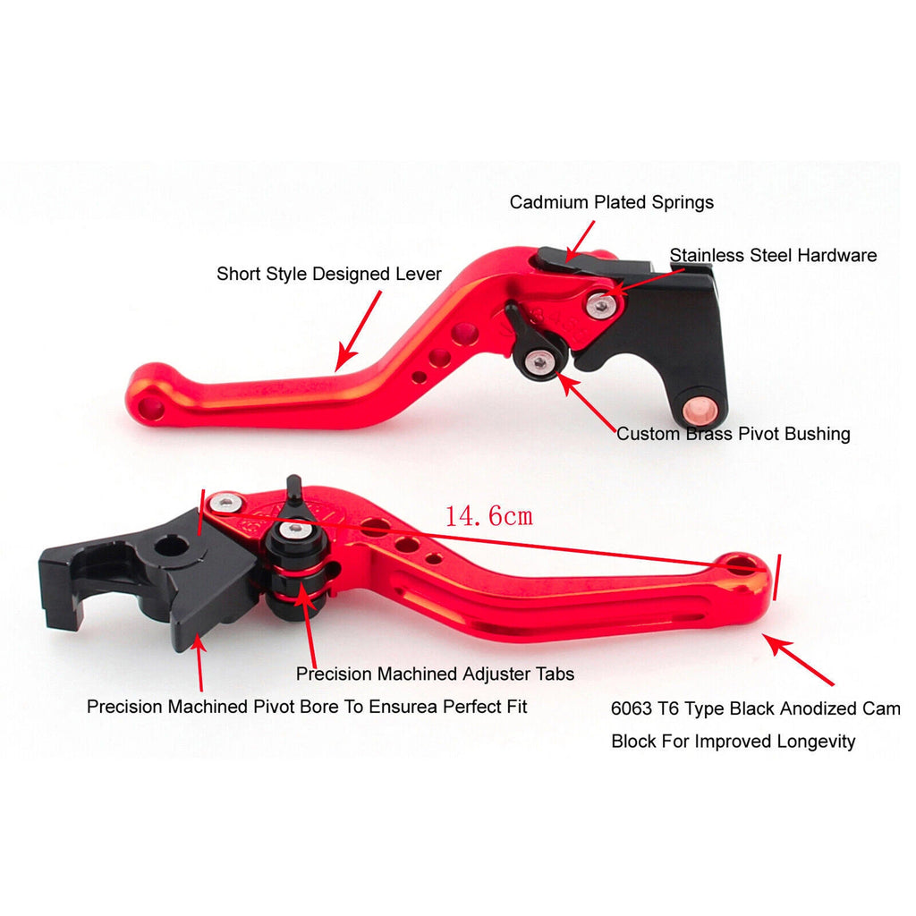 Short Clutch Brake Lever for Honda CB500F CBR500R CBR300RR (2013–2016) Red T9