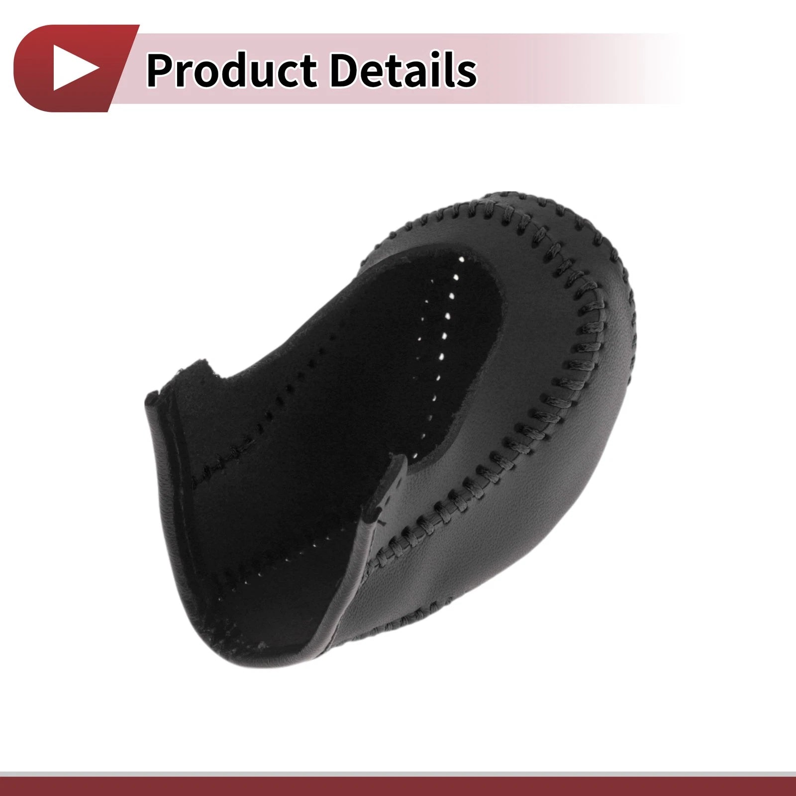 1 Pc Gear Shift Knob Cover for Hyundai Tucson (2015–2018) Black Faux Leather