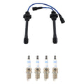 NGK 5mm Wire Set & Bosch Platinum Spark Plug Kit for Eclipse Galant Mirage (L4)