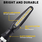 4X Sequential LED Turn Signal Indicator Lights for Motorcycle