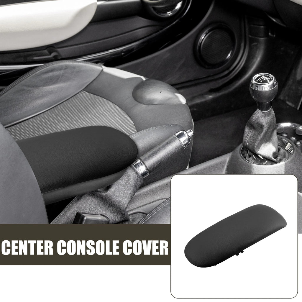 Center Console Armrest Cover for Mini Cooper (2002–2008) Faux Leather Black