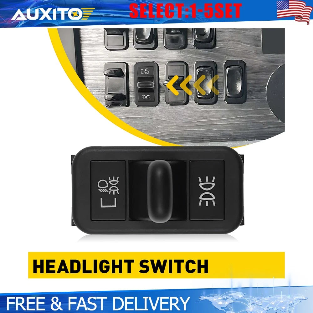 Headlight Control Switch for Freightliner Columbia (2001–2011) 10 Terminal Black