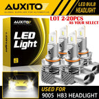 Set of 2 AUXITO 9005 HB3 LED Headlight Bulbs 6000K for High/Low Beam