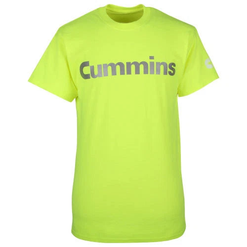 Cummins Diesel T-Shirt for Safety Green Short Sleeve (Medium)