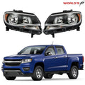 Pair Headlights for Chevy Colorado (2015–2022) Halogen Clear Lens