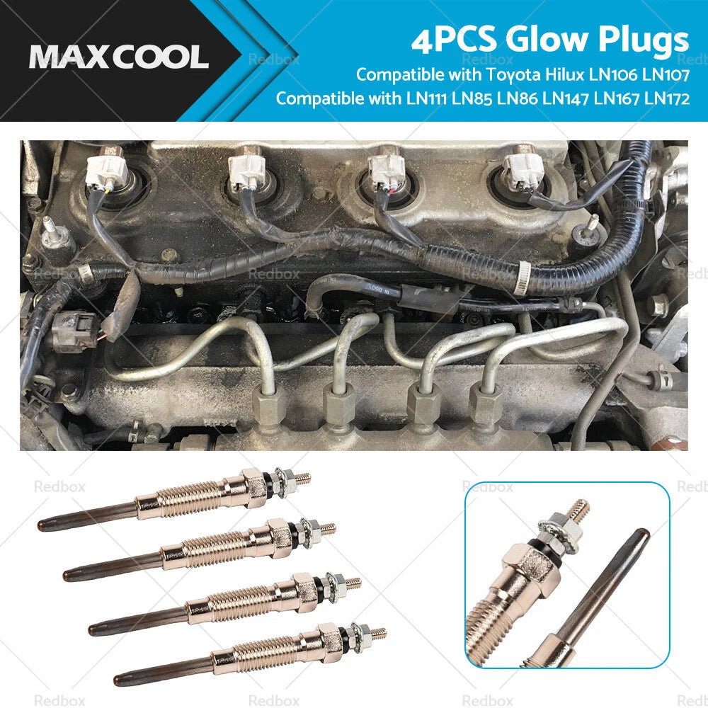 4X Glow Plug for Toyota Hilux (LN85–LN167)
