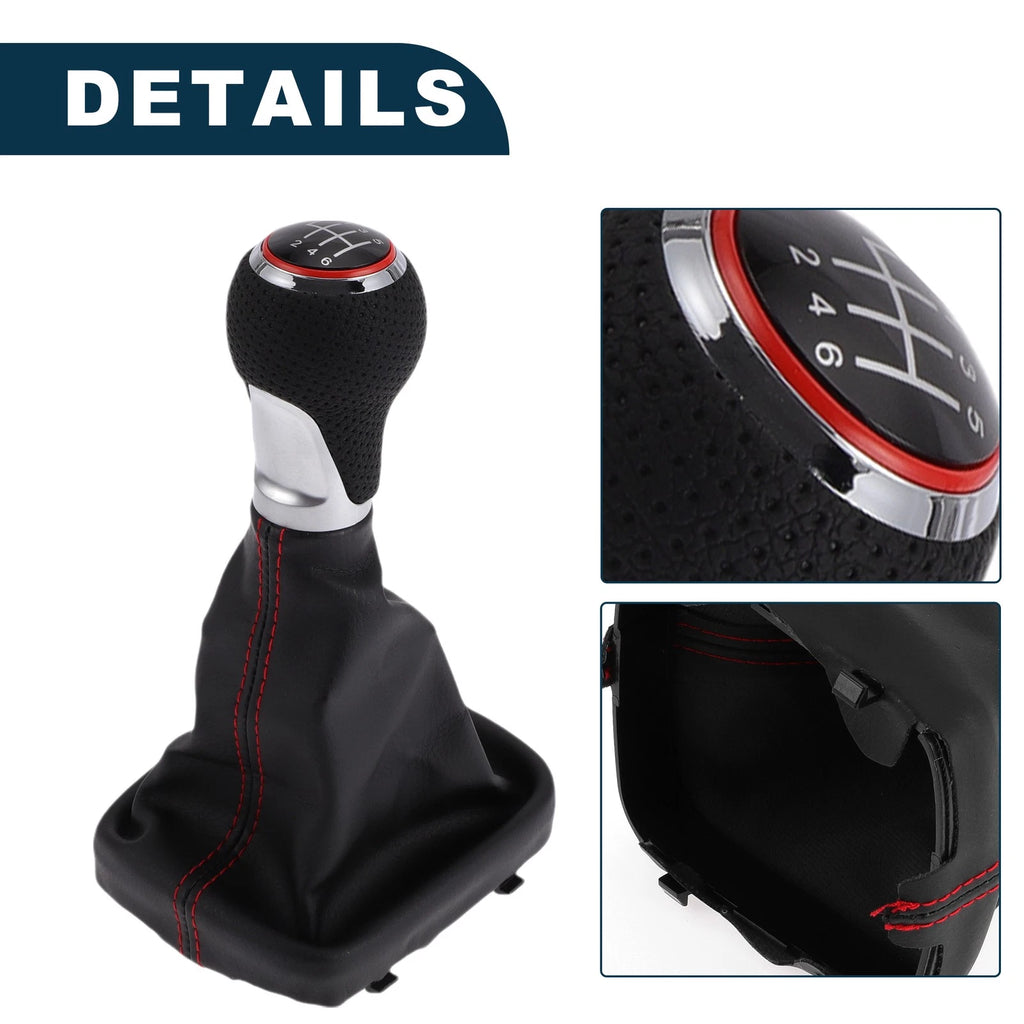 6 Speed Gear Shift Knob w/ Cover No. 4F0863278 for Audi A6 (2005–2011)