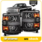 Pair Projector Headlights for Chevy Silverado 1500 (2014–2015)