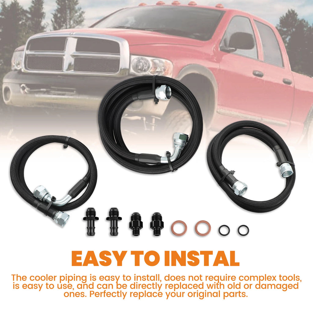 Transmission Cooler Lines Kit for Dodge Ram Cummins 5.9L (2003-2007)