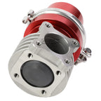 Universal 46mm Turbo 4-Bolt Wastegate Bypass Exhaust + Spring Red