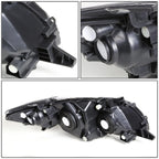 Pair of Black Housing Clear Corner Headlights for Toyota Corolla (2009–2010)