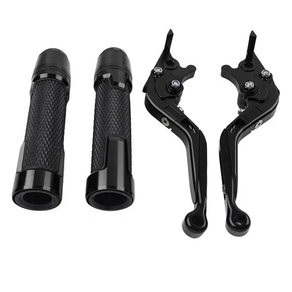 Folding Black Brake Clutch Lever Grip Set for Yamaha MT-15 XSR155 (2018-2023)